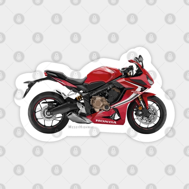 Honda CBR650R 19 red, s Sticker by MessyHighway